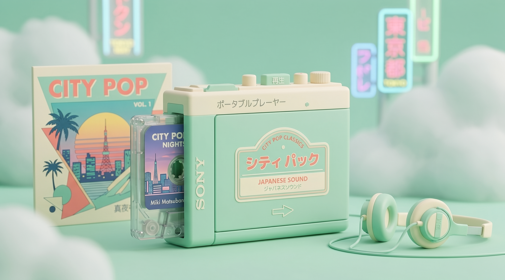 1980s Tokyo Neon Streetscape